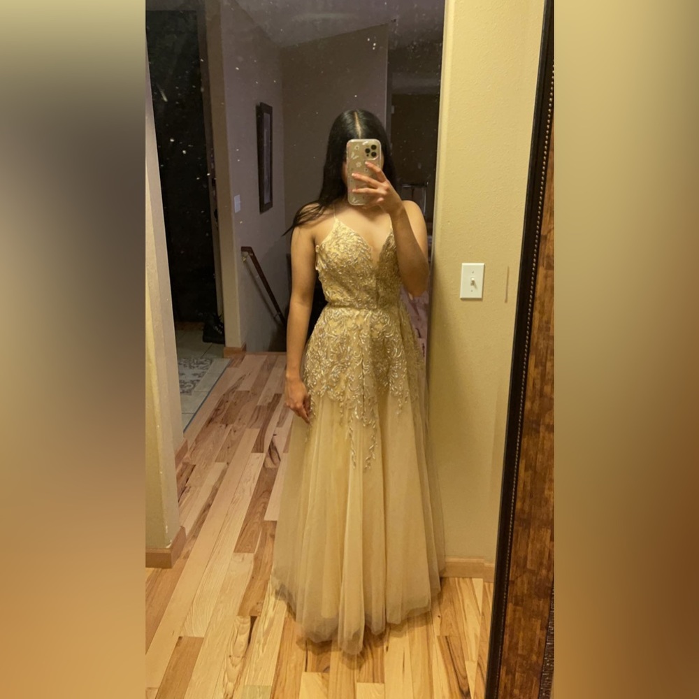 Gold Prom Dress: Size small